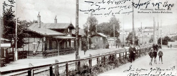 Die Abbildung zeigt den Bahnhof Schötmar um 1900 von der heutigen Eduard-Wolff-Straße aus. - © Sammlung Stefan Wiesekopsieker