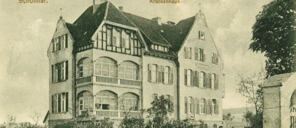 Der Altbau des Krankenhauses an der heutigen Heldmanstraße, um 1914. - © Sammlung Stefan Wiesekopsieker