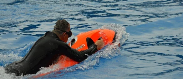 Seabobfahren war der Renner beim 30 jährigen Jubiläum im Waldbad. - © Peter Radszuweit