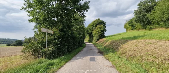 Hier beim Runenweg nördlich von Bavenhausen startet der Wirtschaftsweg, den SPD und Grüne sanieren wollen. - © Nadine Uphoff