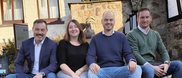 Der Vorstand der Bürgerstiftung Schwalenberg mit Marcus Rohde (von links), Sinah Strunk, Garlef Schierholz und Daniel Sermond freut sich über das erfolgreiche Ranking im bundesweiten Vergleich. - © Heike Kreienmeier