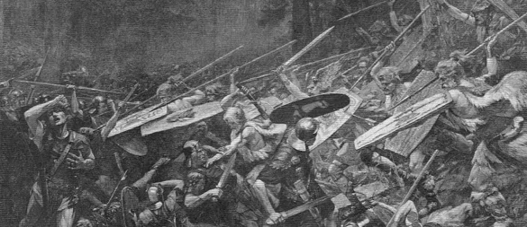 Sahen sie so aus, die Kämpfe zwischen Germanen und Römern im Jahre 9. n. Chr.? Feststeht: Die römischen Legionen wurden von den germanischen Angriffen in drei Tagen aufgerieben. - © Paja Jovanovic