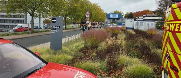 An der Uni Bielefeld hat es am Donnerstag gebrannt. - © Gordon Majewski/Feuerwehr Bielefeld