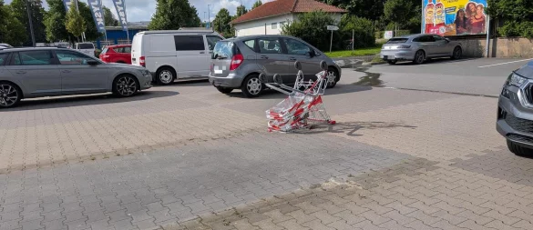 Hier stand mal eine Box für Einkaufswagen. - © Annika Langhagel