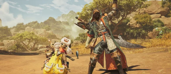Neben den Seikret sind die Palicoes die anderen Companions, die uns unterstützen. Palicos sind trotz ihres niedlichen Auftretens starke Kampf-Kumpanen. Sie können auch sogar Waffen tragen. - © Capcom