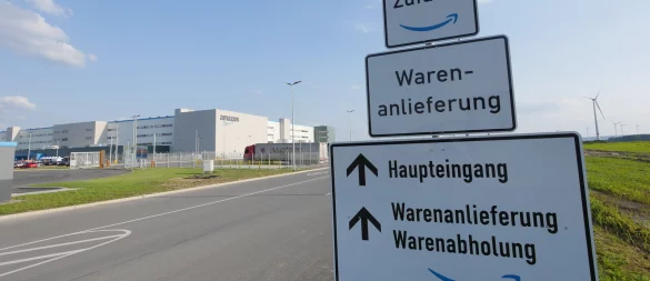 Das Amazon-Logistikzentrum "PAD2" ist das größte Unternehmen im Industriepark Lippe bei Belle. - © Jost Wolf