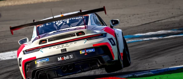 Gian Luca Tüccaroglu vom Team "a-workx by Porsche Paderborn" ist hier auf dem Hockenheimring unterwegs. - © Porsche AG, Bildagentur Kräling