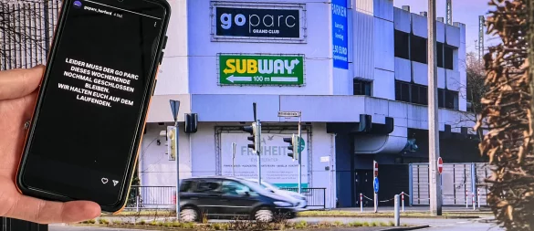 Auch am vergangenen Wochenende blieb die beliebte Großdisco in Herford zu. Per Instagram informierte der Go Parc potenzielle Gäste. - © Daniel Salmon