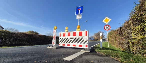 Die Pivitsheider Straße ist in Richtung Lage gesperrt. Und das wird vorerst auch so bleiben. - © Lorraine Brinkmann