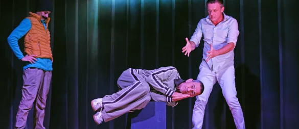 Anne Diemer (von links), Thomas Gerber und Ralph Opferkuch überzeugen auf der Bühne der Konzerthalle. - © Nicole Ellerbrake