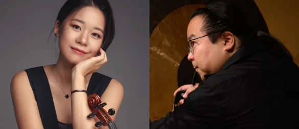 Geigerin Sungkum Yang und Schlagzeuger Jie-Goo Lee. - © Ensemble Horizonte