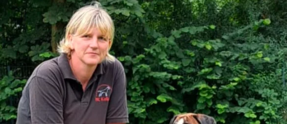 Vereinschefin Ines Sievering mit Tuula vom Fuchsort. - © Boxer-Klub Kalletal