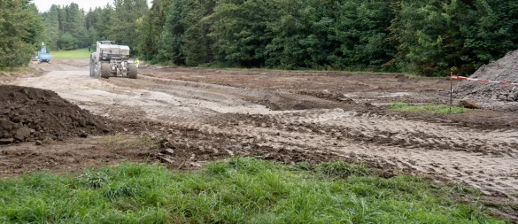 Schlammpolder im Silvaticum wird errichtet. - © Stadt Horn-Bad Meinberg