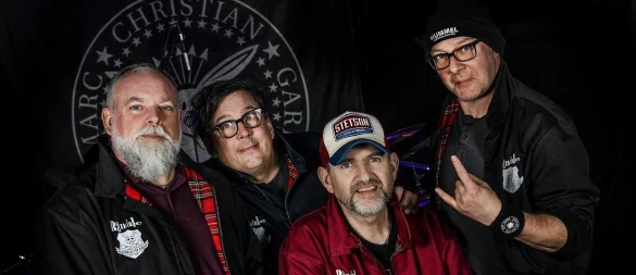 Marc Jürgen, Christian Keller, Jochen Vahle und Garrelt Riepelmeier (von links) aus Bielefeld bilden die Band "Randale" und spielen Rockmusik für Kinder. - © Steffi Behrmann