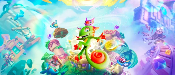 Yooka und Laylee stürzen sich in ein neues Abenteuer im Remake von "Yooka-Replaylee". - © Playtonic Games