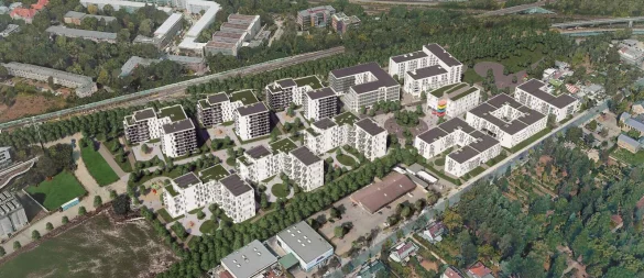 Goldbeck baut als Generalübernehmer im Berliner Stadtteil Tempelhof elf Wohn- und Geschäftsgebäude und ein Quartiersgebäude. - © Goldbeck