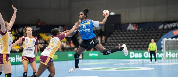 Blombergs Laetitia Quist war im Spiel gegen Dijon fünfmal erfolgreich. - © Timon Peters