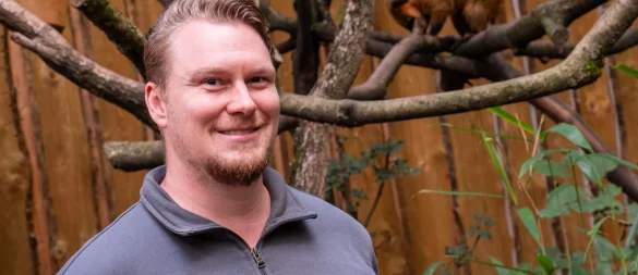 Die Nasenbären gehören zu den Lieblingstieren des angehenden Zootierpflegers Tobias Schillberg. - © Ralf Bittner