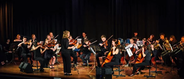 Das Orchester unter der Leitung von Eva Debbeler spielt "The Lion King". - © Nicole Ellerbrake