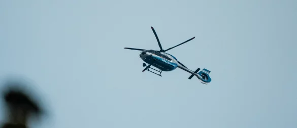 Auf der Suche nach der Seniorin kreiste auch ein Hubschrauber der Polizei über Werl-Aspe. - © Freitag-TV/Leon Stock