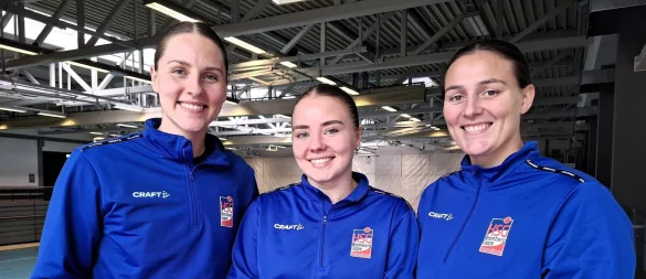 Drei Spielerinnen aus Island stehen im Kader des Handball-Bundesligisten  HSG Blomberg-Lippe: (von links) Andrea Jacobsen, Elin Rosa Magnusdottir und Diana Dögg Magnusdottir. - © Oliver König