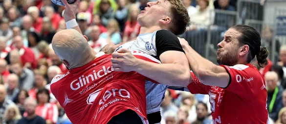 Lukas Hutecek wird am Samstag erneut Bekanntschaft mit Melsungens Ungarn Adrian Sipos machen. - © Mathias M. Lehmann