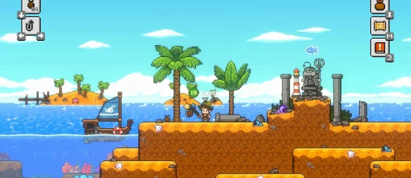"Nice Day For Fishing": Die Angelrute in der einen, die Abenteuerlust in der anderen Hand, so gehen wir ins Spiel. - © Team 17