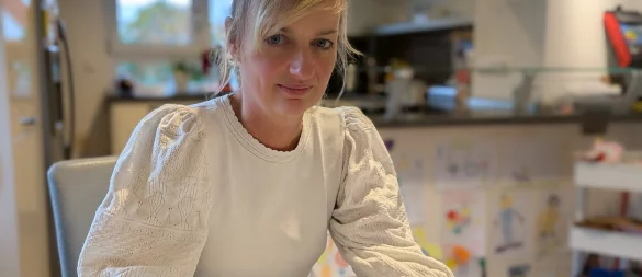 Bettina Frevert aus Dörentrup gehört zu den betroffenen Eltern in Dörentrup. Sie habe ihre sieben Jahre alte Tochter "bewusst und informiert" nicht gegen Windpocken impfen lassen. - © Annika Langhagel