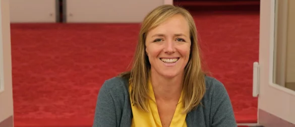 Lotte Kortenhaus im Foyer des Landestheaters. - © Thomas Krügler