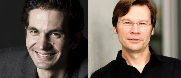 Gestalten das nächste Dozentenkonzert: Die Professoren Klemens Sander (links) und Manuel Lange. Horwitz/Ackermann - © Horwitz/Ackermann