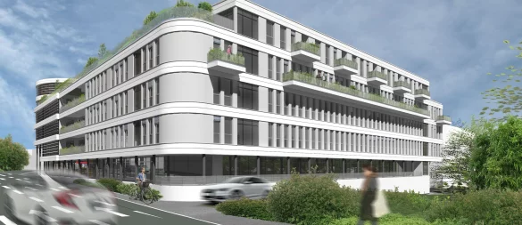 Das Gesundheitszentrum "Medical City Plaza" auf dem ehemaligen Hockeyplatz steht offenbar auf der Kippe. - © mcp