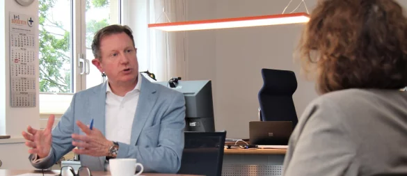 Dr. Niklas Cruse (51), Interimsgeschäftsführer des Klinikums Lippe, räumt im LZ-Interview ein, dass das Haus aus Fehlern der Vergangenehit lernen muss. - © Dirk Baldus