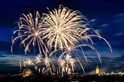 Zum Libori-Finale 2024 gab es ein großes Feuerwerk. - © Besim Mazhiqi