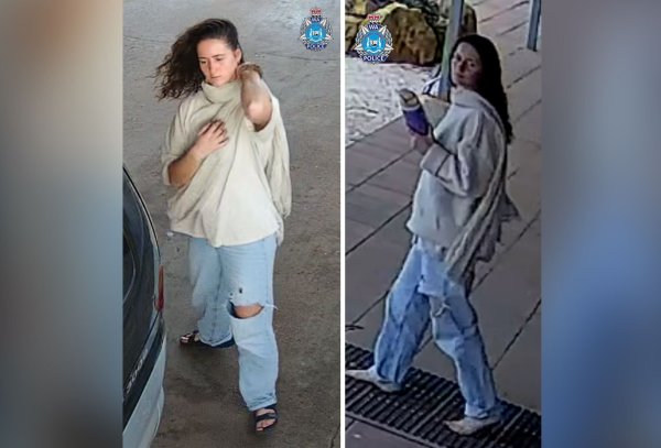 Die Deutsche wurde zuletzt an einer Tankstelle und an einem Geschäft von Sicherheitskameras gefilmt. - © Supplied/WESTERN AUSTRALIA POLICE/AAP/dpa