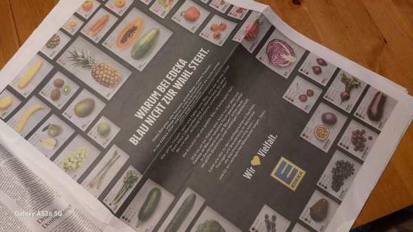 Das Handelsunternehmen Edeka sprach sich vor den Wahlen für Vielfalt aus. - © Hans-Thomas Frisch/dpa