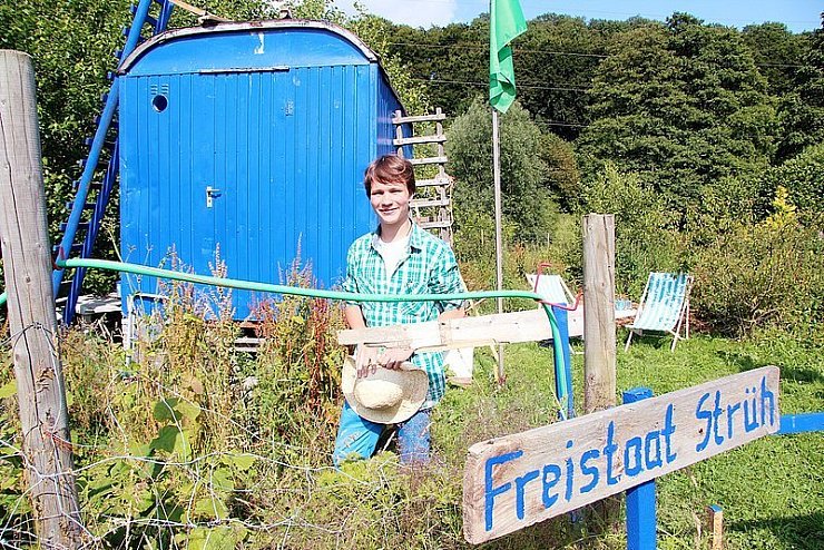 Max Elders hat im elterlichen Garten in Leopoldstal ein eigenes Refugium zum Regieren.
