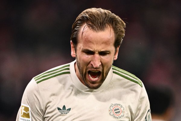 Harry Kane bejubelt sein 99. Pflichtspiel-Tor für den FC Bayern. - © Harry Langer/dpa