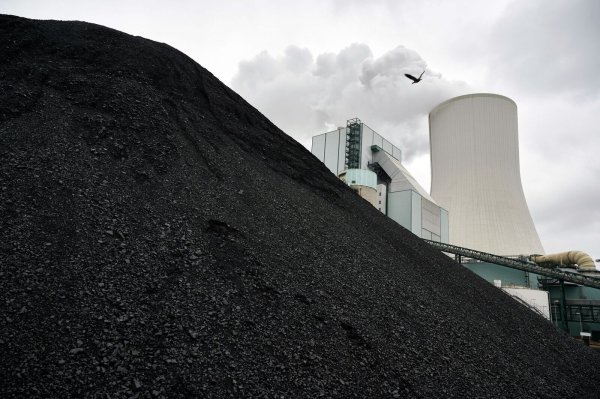 Steinkohle lagert im Steag Kraftwerk Duisburg-Walsum. - © Bernd Thissen/dpa/Archivbild