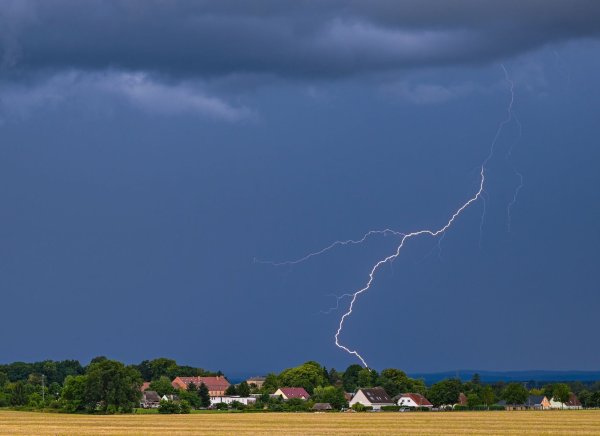 In diesem Sommer sind bislang weniger Blitze bei Gewittern erfasst worden. (Archivbild) - © Patrick Pleul/dpa