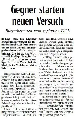Neuer Versuch gegen das HGL - &copy; LZ-Archiv