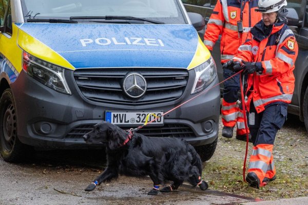 Bei der Suche nach dem Jungen kamen auch Spürhunde zum Einsatz. - © Stefan Sauer/dpa