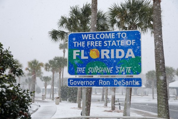 Schnee hatten die Einwohner Floridas dort lange nicht gesehen. - © Luis Santana/Tampa Bay Times/ZUMA Press Wire/dpa