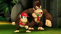 Gemeinsam mit Kumpel Diddy Kong (l.) begibt sich Donkey Kong in den Kampf gegen viele hartnäckige Gegner. - © Nintendo