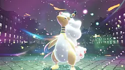 In "Pokémon-Legenden: Z-A" spielen die Mega-Entwicklungen wie hier von Ampharos eine wichtige Rolle. - © Nintendo