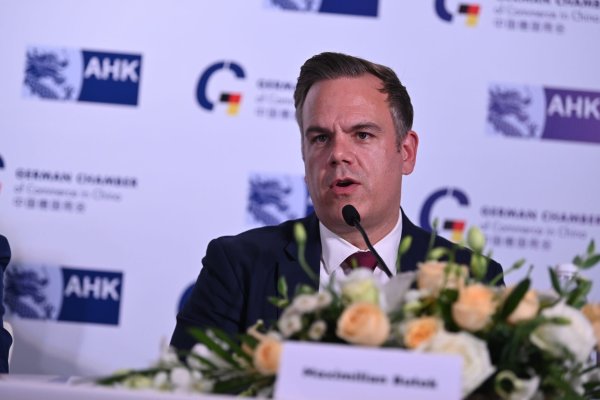 AHK-Vorstandsmitlied Maximilian Butek spricht über die Geschäftsaussichten der Deutschen in China. - © Johannes Neudecker/dpa