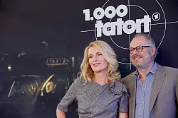 Kommissare: Maria Furtw&auml;ngler und Axel Milberg ermitteln gemeinsam in der 1.000. &bdquo;Tatort"-Folge &bdquo;Taxi nach Leipzig". - &copy; dpa