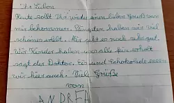 Die Postkarte hat Andrea Nick von ihrem Aufenthalt im Kinderheim Asental nach Hause geschickt. - © Andrea Nick
