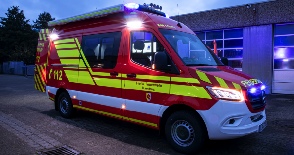 Das neue Fahrzeug der Feuerwehr Barntrup. - © Tim Freitag