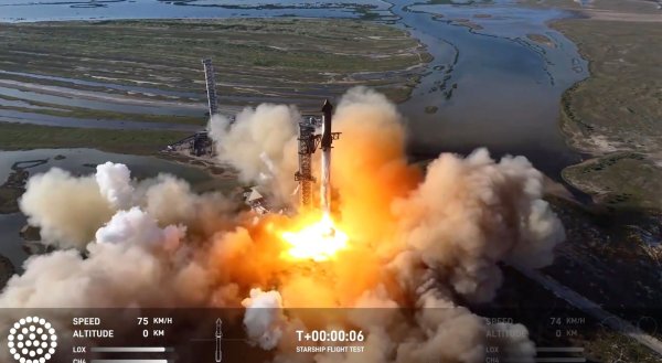 Das «Starship» ist größer als die Freiheitsstatue. - © -/SpaceX via AP/dpa