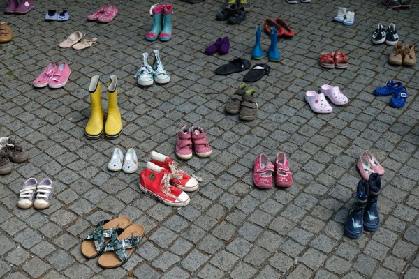 Die Initiative "Die Kinder von Lügde" war bundesweit durch Aktionen wie diese bekannt geworden - © picture alliance/dpa